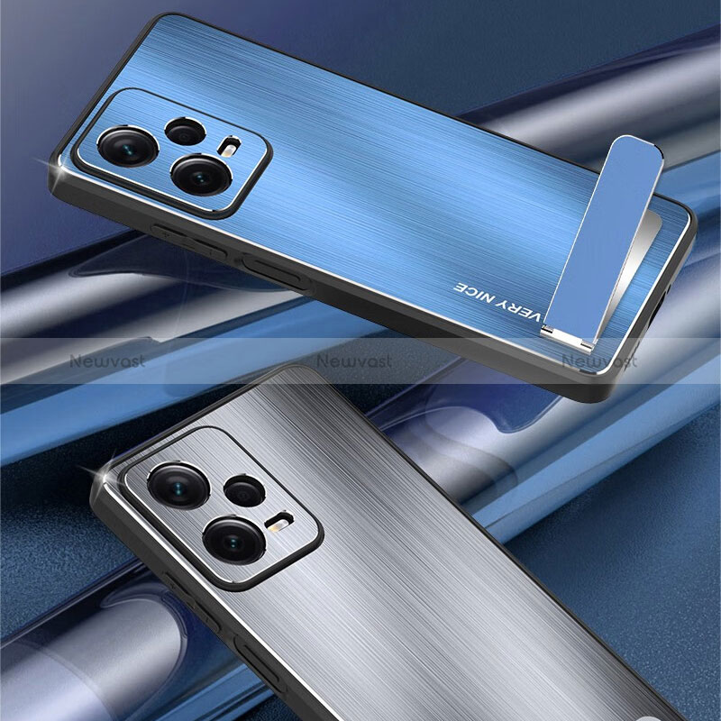 Luxury Aluminum Metal Back Cover and Silicone Frame Case JS2 for Xiaomi Redmi Note 12 Pro 5G