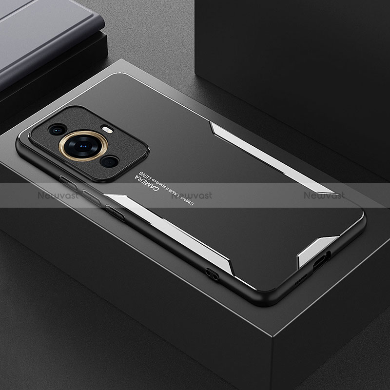 Luxury Aluminum Metal Back Cover and Silicone Frame Case PB1 for Huawei Nova 11 Pro