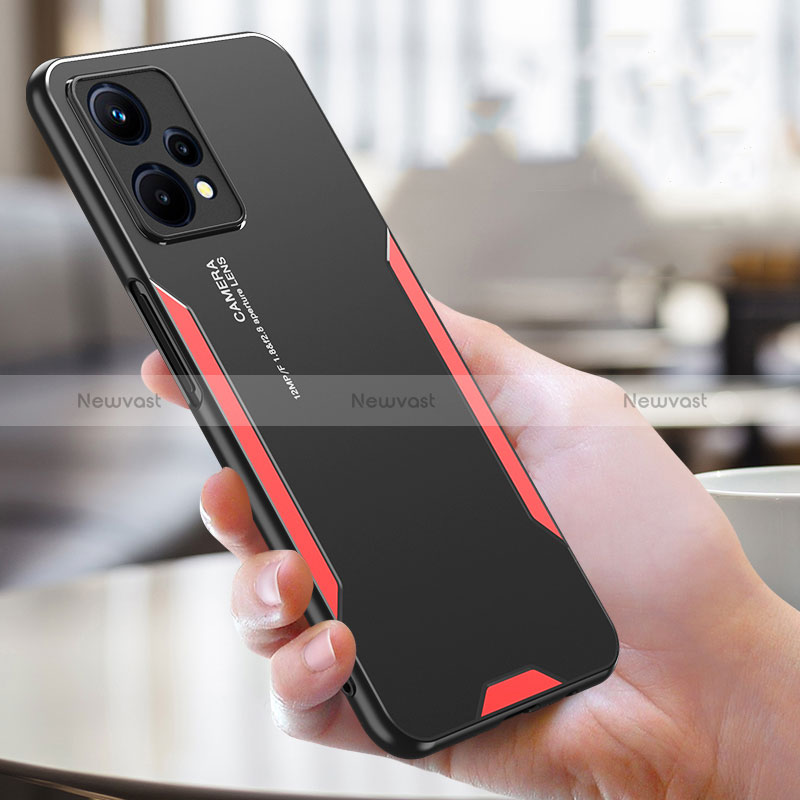 Luxury Aluminum Metal Back Cover and Silicone Frame Case PB1 for Realme 9 Pro 5G
