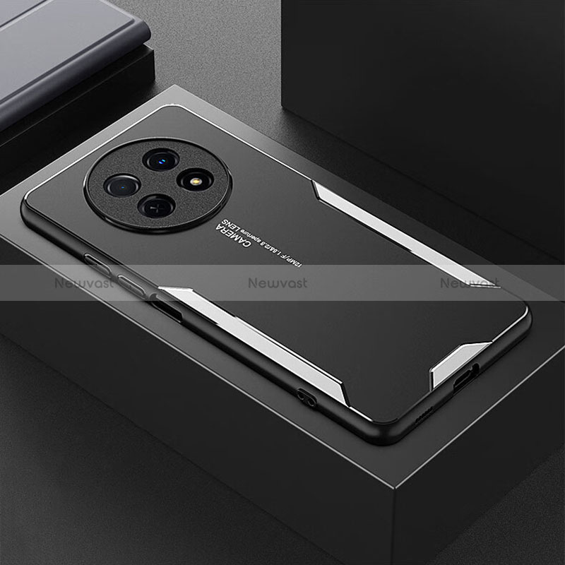 Luxury Aluminum Metal Back Cover and Silicone Frame Case PB2 for Huawei Nova Y91