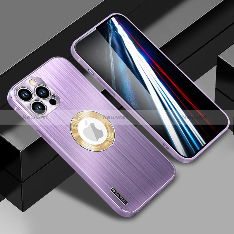 Luxury Aluminum Metal Back Cover and Silicone Frame Case with Mag-Safe Magnetic JL1 for Apple iPhone 13 Pro Max