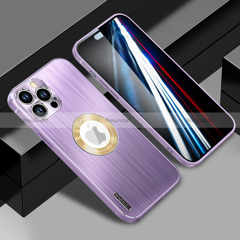 Luxury Aluminum Metal Back Cover and Silicone Frame Case with Mag-Safe Magnetic JL1 for Apple iPhone 15 Pro