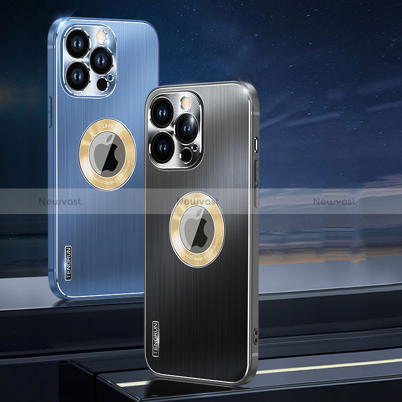 Luxury Aluminum Metal Back Cover and Silicone Frame Case with Mag-Safe Magnetic JL1 for Apple iPhone 15 Pro