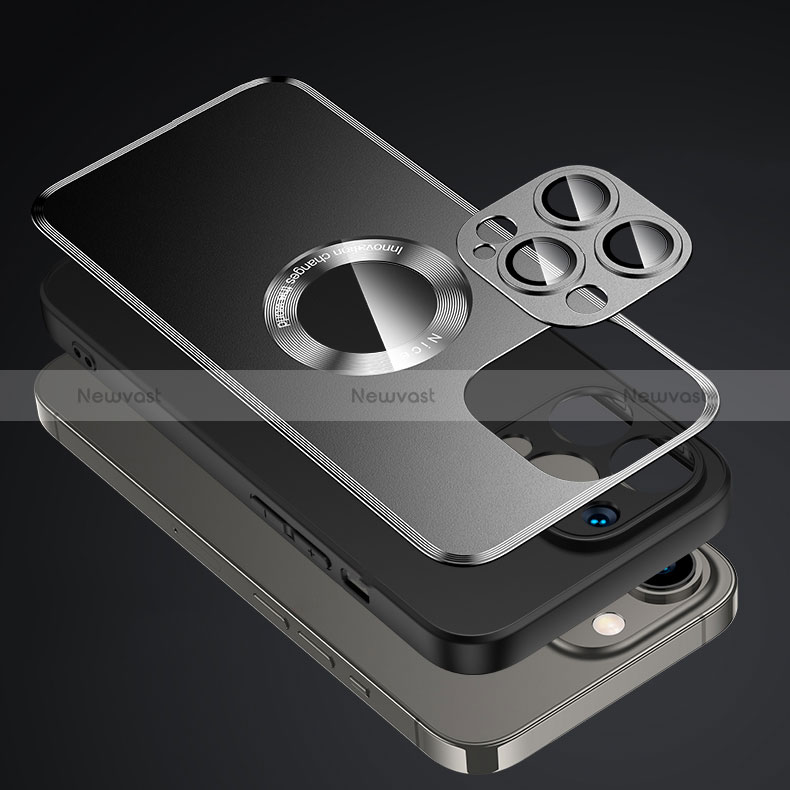 Luxury Aluminum Metal Back Cover and Silicone Frame Case with Mag-Safe Magnetic JL2 for Apple iPhone 13