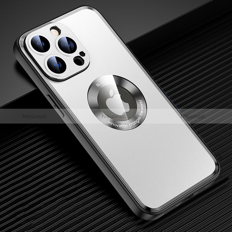 Luxury Aluminum Metal Back Cover and Silicone Frame Case with Mag-Safe Magnetic JL2 for Apple iPhone 13 Pro Max