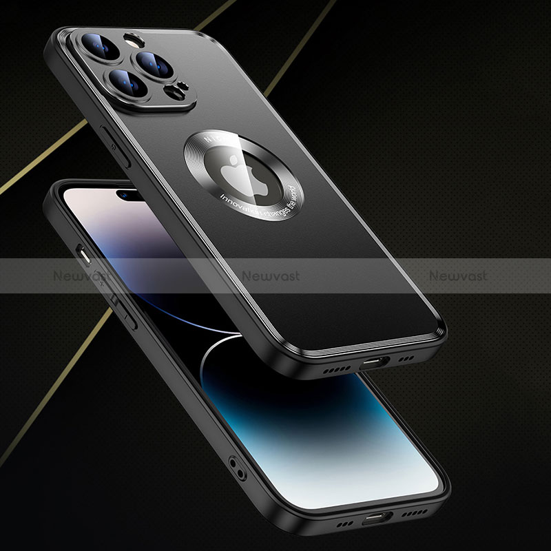 Luxury Aluminum Metal Back Cover and Silicone Frame Case with Mag-Safe Magnetic JL2 for Apple iPhone 14 Pro Max