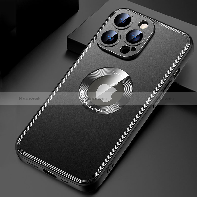 Luxury Aluminum Metal Back Cover and Silicone Frame Case with Mag-Safe Magnetic JL2 for Apple iPhone 14 Pro Max