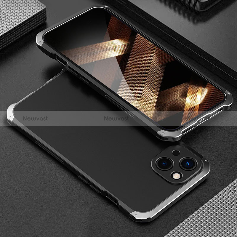 Luxury Aluminum Metal Cover Case 360 Degrees for Apple iPhone 15