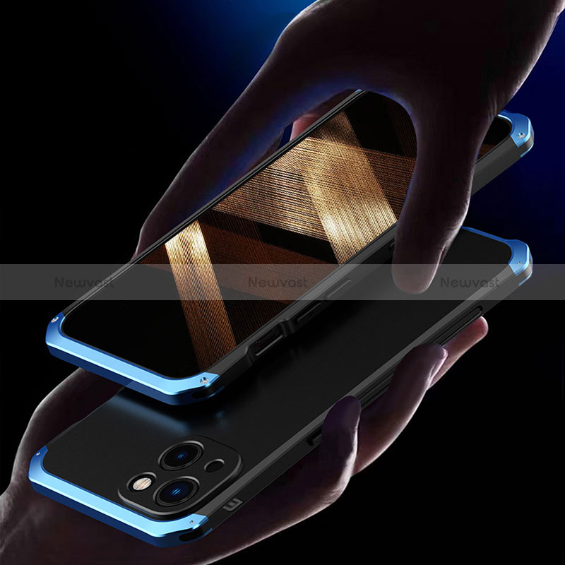 Luxury Aluminum Metal Cover Case 360 Degrees for Apple iPhone 15