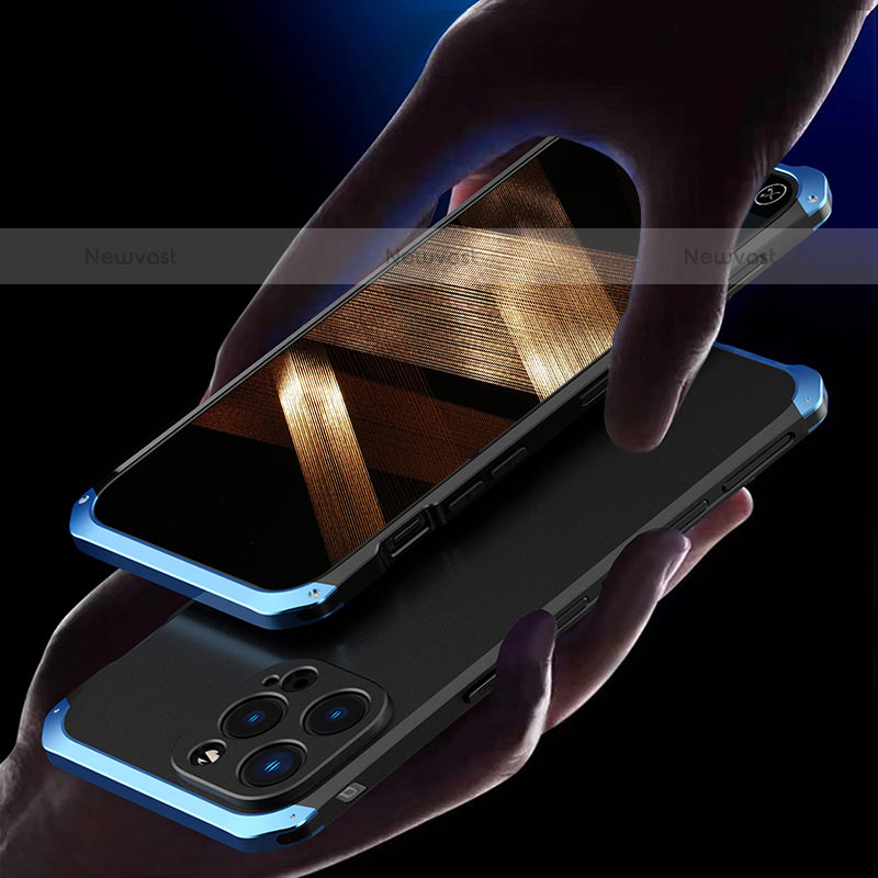 Luxury Aluminum Metal Cover Case 360 Degrees for Apple iPhone 15 Pro Max