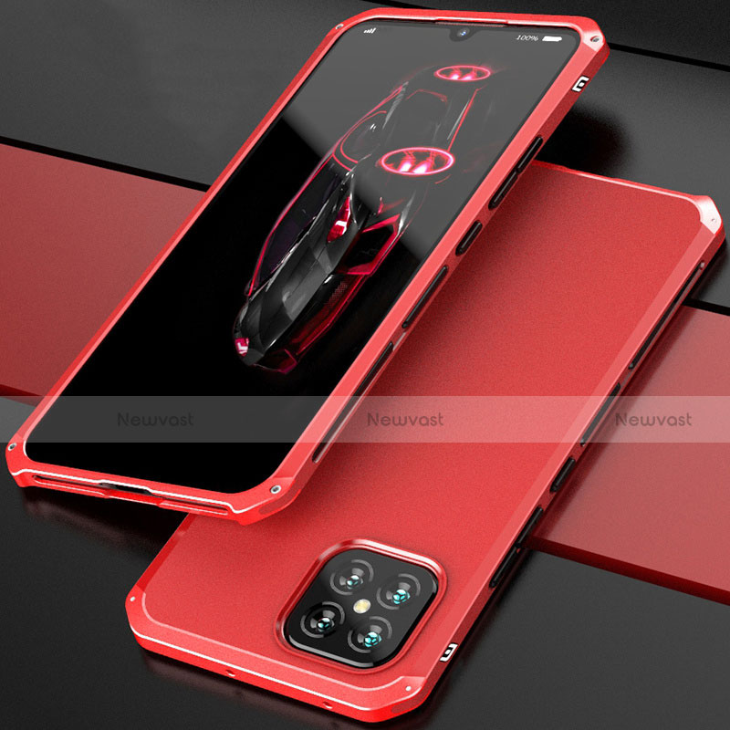Luxury Aluminum Metal Cover Case 360 Degrees for Huawei Nova 8 SE 5G Red