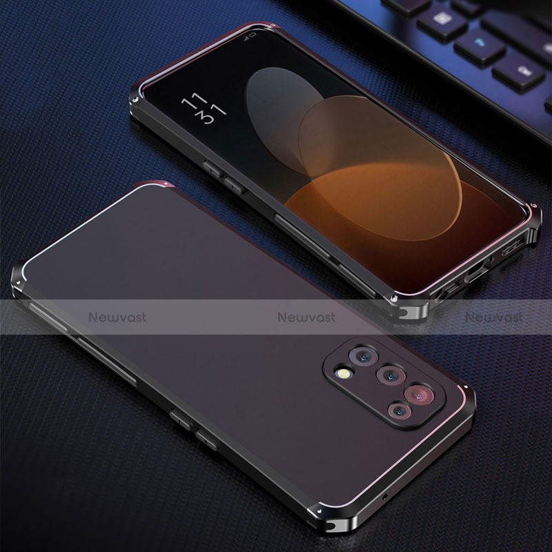 Luxury Aluminum Metal Cover Case 360 Degrees for Oppo Find X3 Lite 5G Black