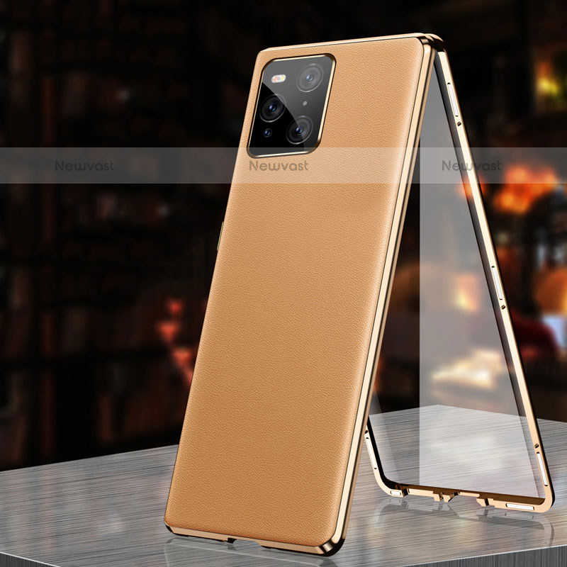 Luxury Aluminum Metal Cover Case 360 Degrees for Oppo Find X3 Pro 5G Orange