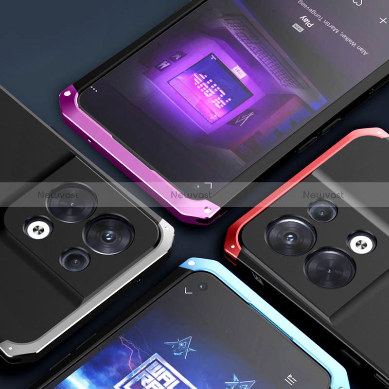 Luxury Aluminum Metal Cover Case 360 Degrees for Oppo Reno9 Pro 5G