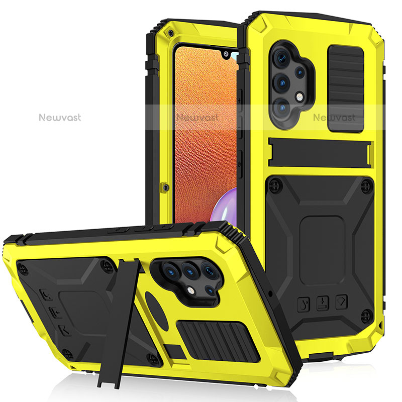 Luxury Aluminum Metal Cover Case 360 Degrees for Samsung Galaxy M32 5G Yellow