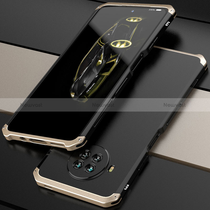 Luxury Aluminum Metal Cover Case 360 Degrees for Xiaomi Mi 10T Lite 5G Gold and Black