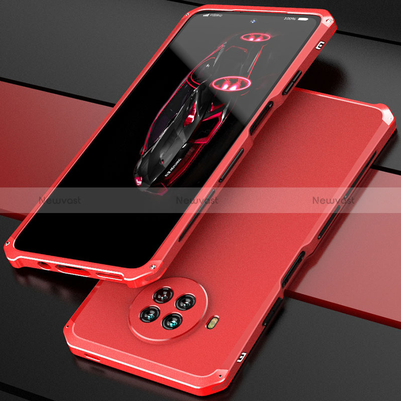 Luxury Aluminum Metal Cover Case 360 Degrees for Xiaomi Mi 10T Lite 5G Red