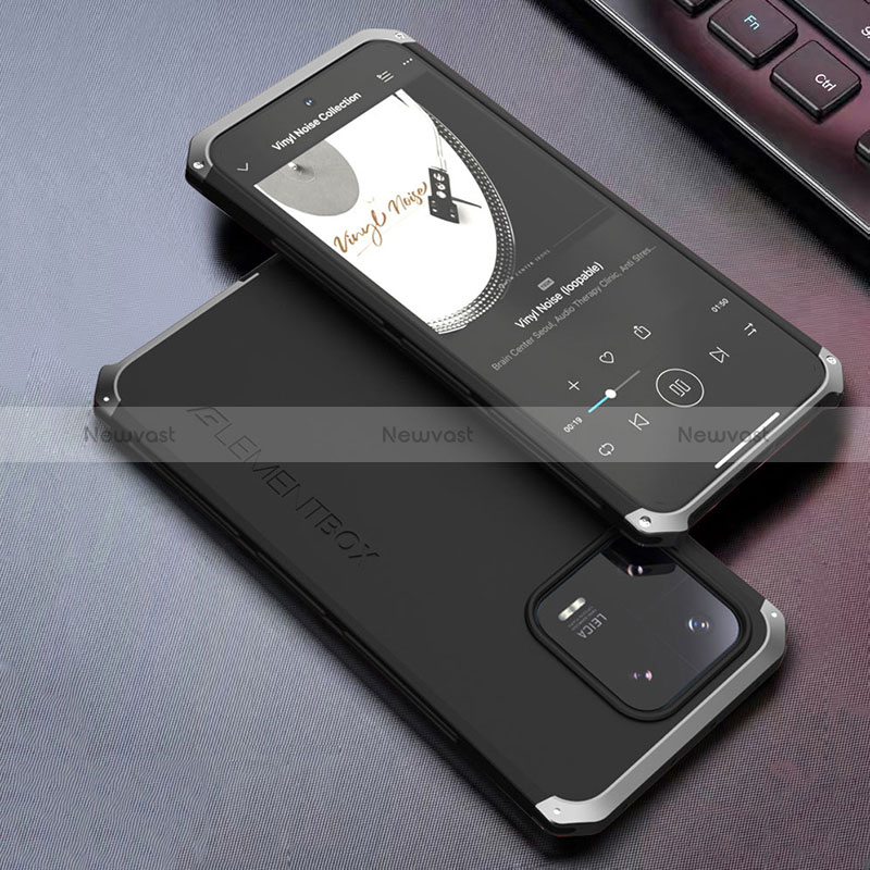 Luxury Aluminum Metal Cover Case 360 Degrees for Xiaomi Mi 13 5G Black