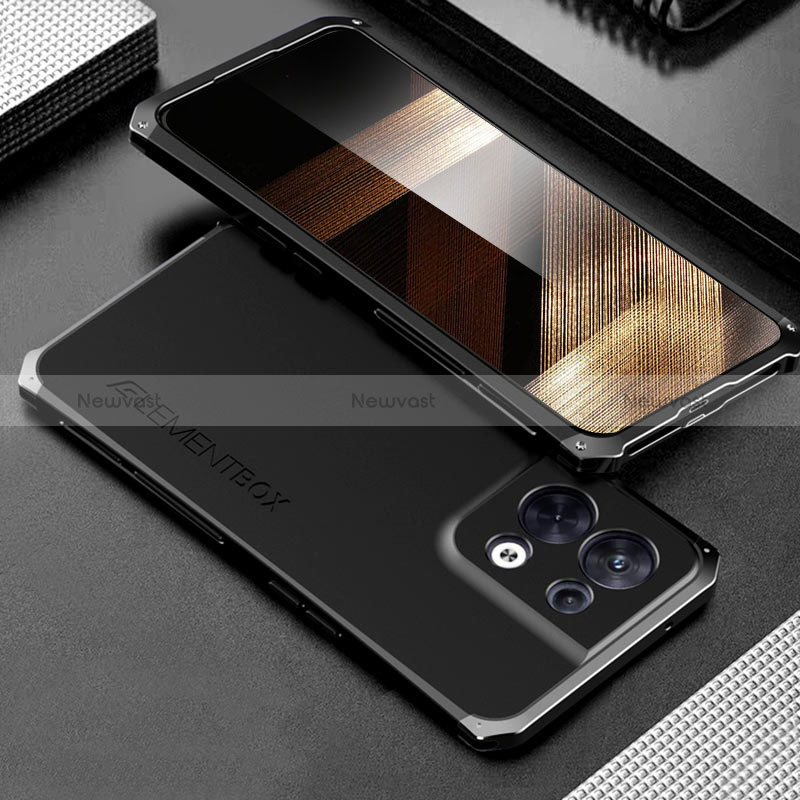 Luxury Aluminum Metal Cover Case 360 Degrees for Xiaomi Redmi Note 13 5G Black