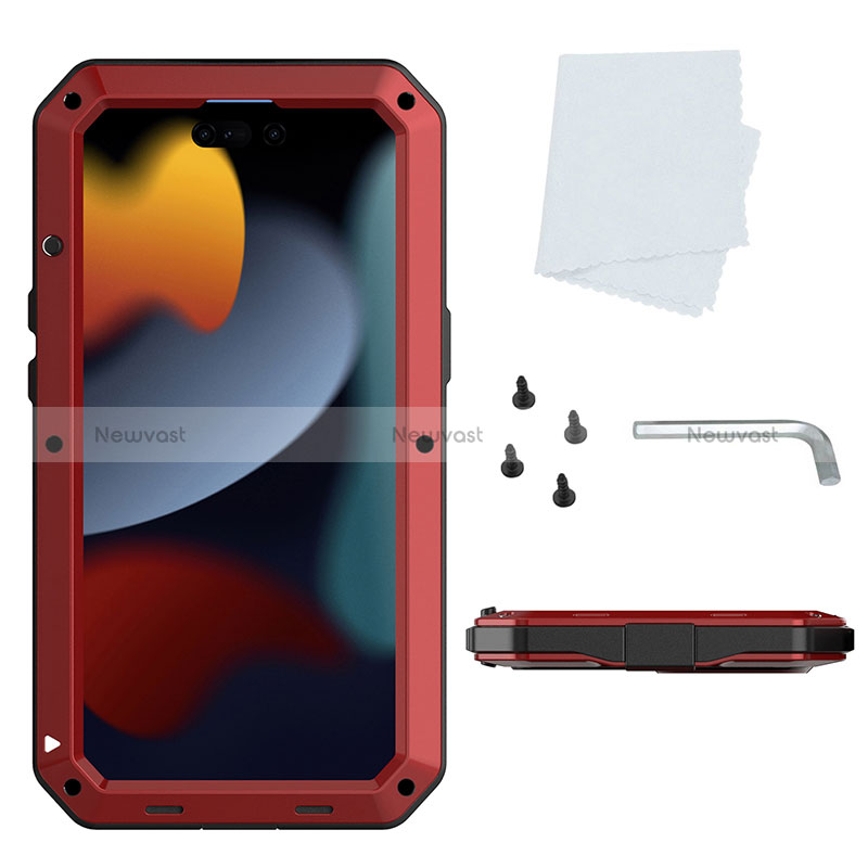 Luxury Aluminum Metal Cover Case 360 Degrees HJ1 for Apple iPhone 14 Plus
