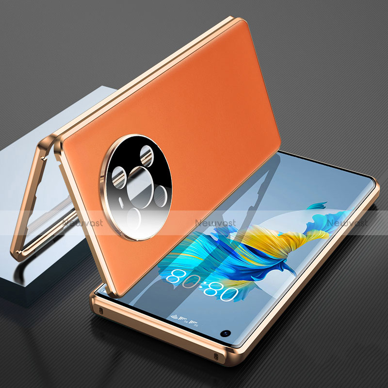 Luxury Aluminum Metal Cover Case 360 Degrees K01 for Huawei Mate 40 Orange