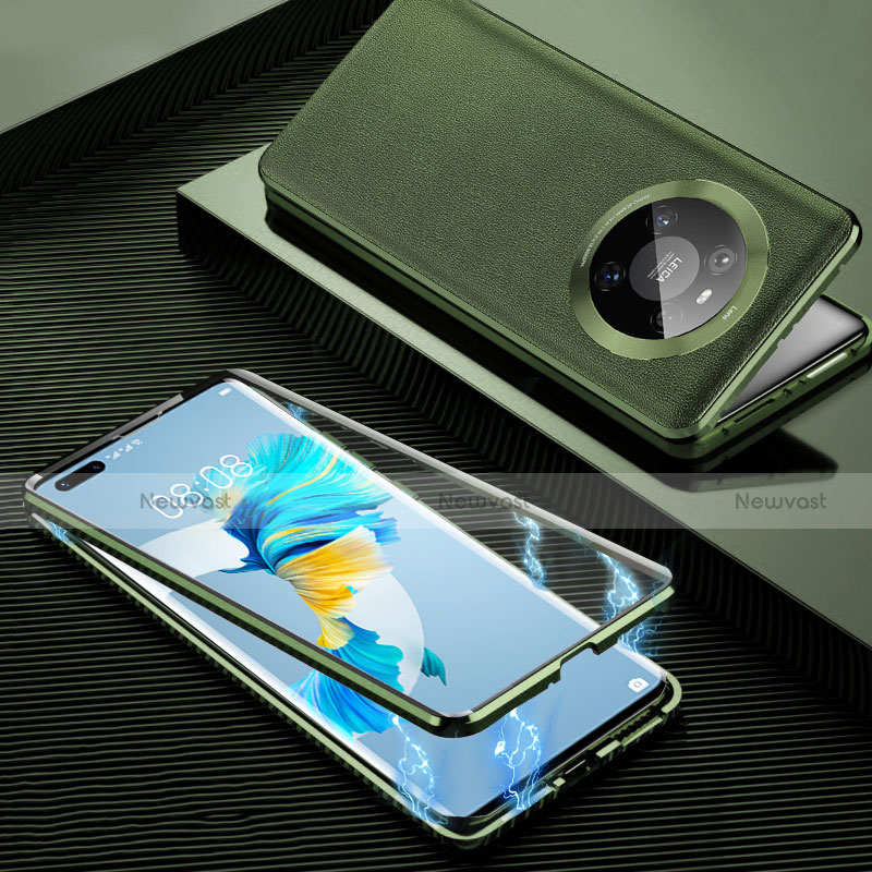 Luxury Aluminum Metal Cover Case 360 Degrees K01 for Huawei Mate 40 Pro Orange