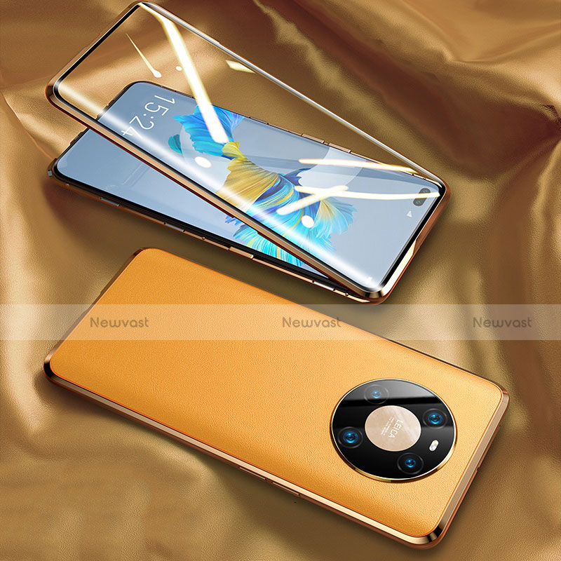 Luxury Aluminum Metal Cover Case 360 Degrees K02 for Huawei Mate 40E Pro 5G Yellow
