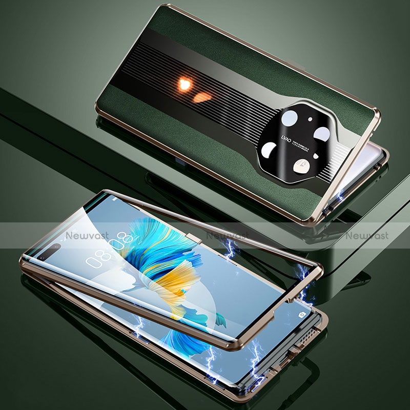 Luxury Aluminum Metal Cover Case 360 Degrees K03 for Huawei Mate 40 Pro Midnight Green