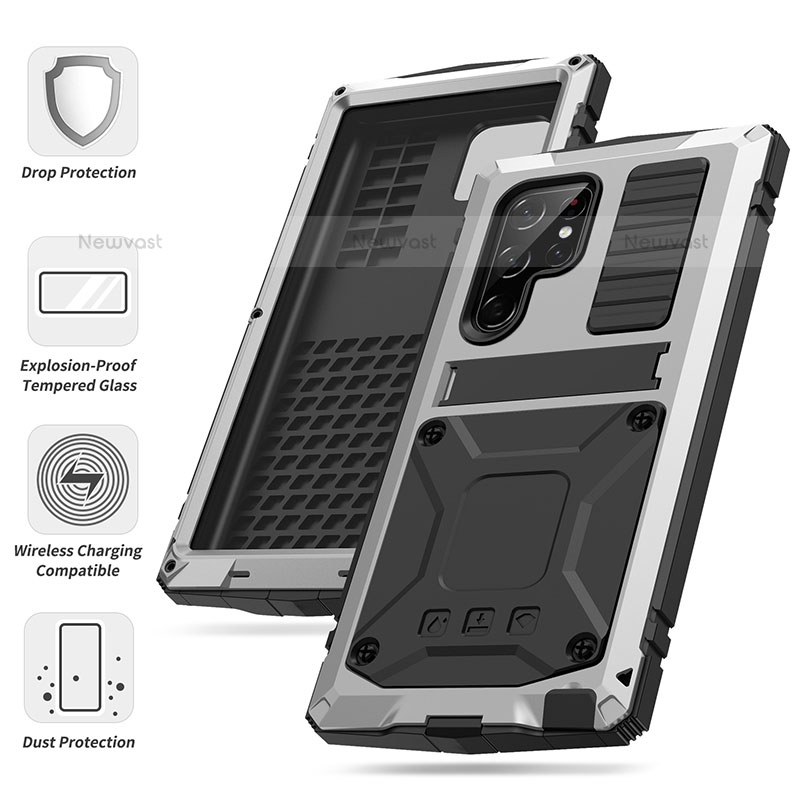 Luxury Aluminum Metal Cover Case 360 Degrees M04 for Samsung Galaxy S21 Ultra 5G