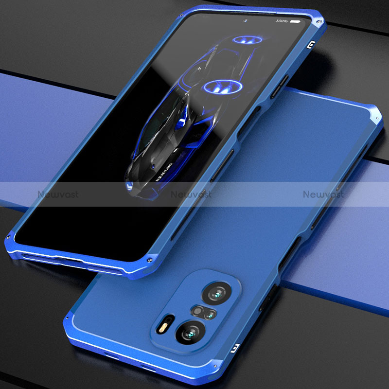 Luxury Aluminum Metal Cover Case 360 Degrees P01 for Xiaomi Mi 11X Pro 5G Blue