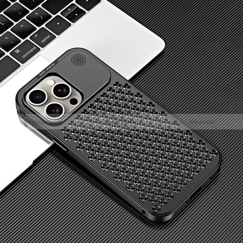 Luxury Aluminum Metal Cover Case 360 Degrees QC3 for Apple iPhone 14 Pro Black