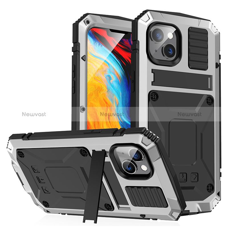 Luxury Aluminum Metal Cover Case 360 Degrees RJ1 for Apple iPhone 14