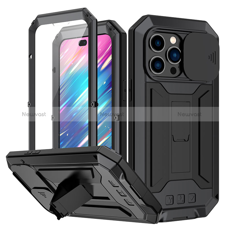 Luxury Aluminum Metal Cover Case 360 Degrees RJ1 for Apple iPhone 14 Pro