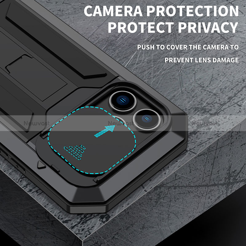 Luxury Aluminum Metal Cover Case 360 Degrees RJ1 for Apple iPhone 14 Pro