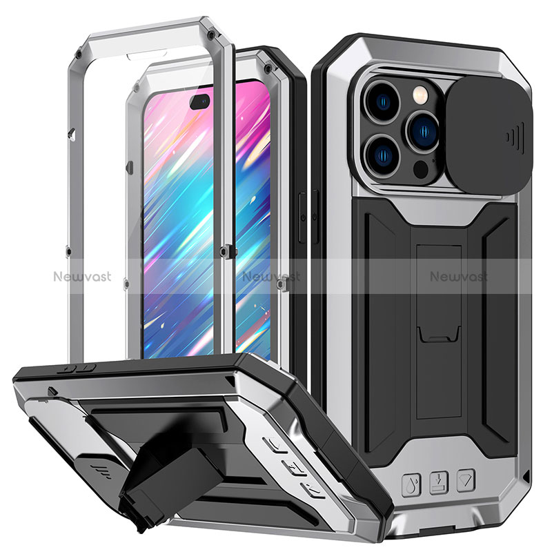 Luxury Aluminum Metal Cover Case 360 Degrees RJ1 for Apple iPhone 14 Pro Max