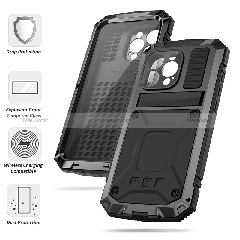 Luxury Aluminum Metal Cover Case 360 Degrees RJ4 for Apple iPhone 13 Pro