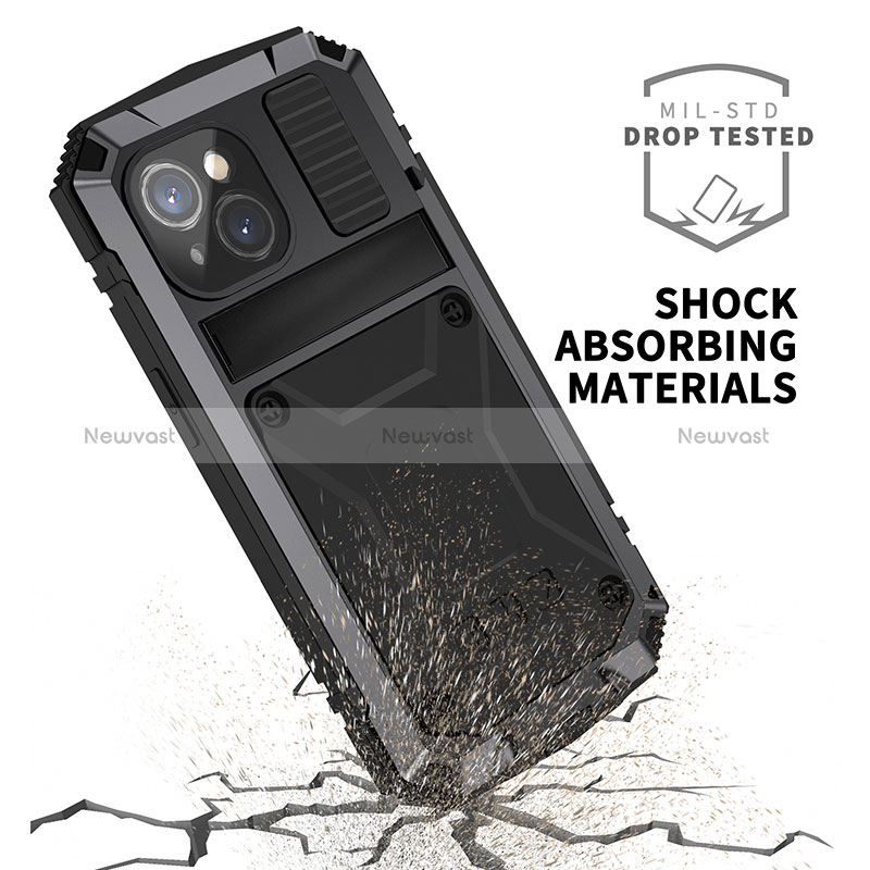 Luxury Aluminum Metal Cover Case 360 Degrees RJ4 for Apple iPhone 14 Plus