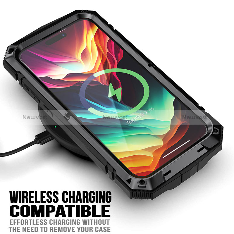Luxury Aluminum Metal Cover Case 360 Degrees RJ4 for Apple iPhone 14 Pro