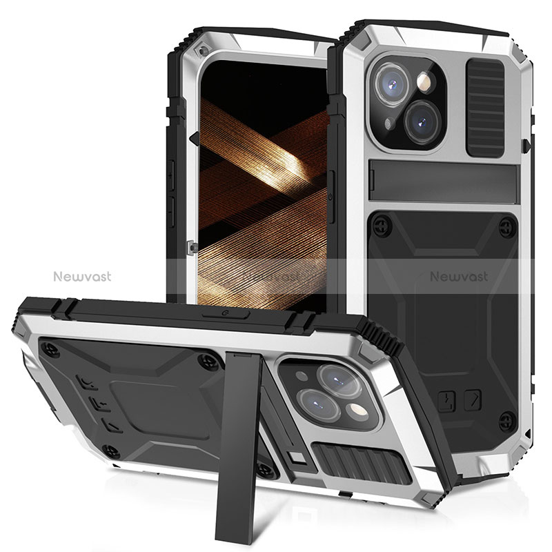 Luxury Aluminum Metal Cover Case 360 Degrees RJ4 for Apple iPhone 15 Plus