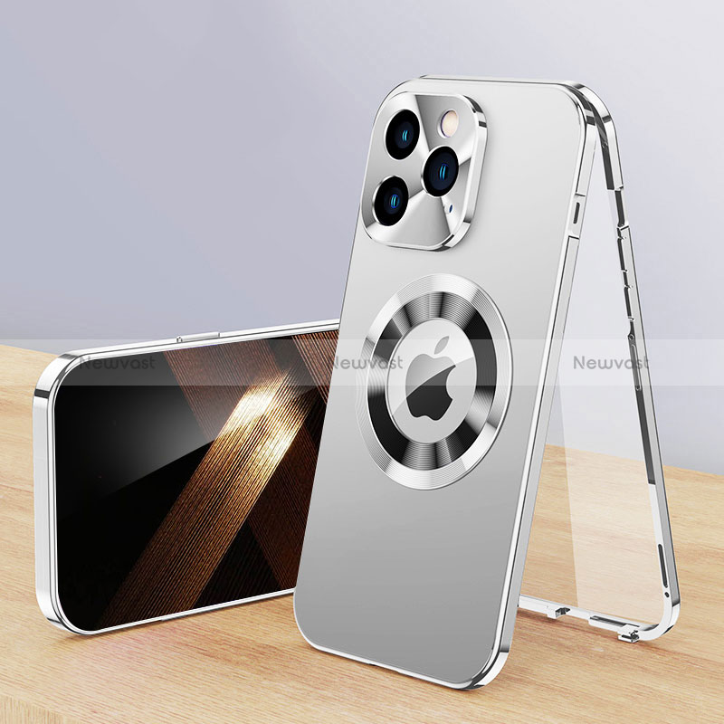 Luxury Aluminum Metal Cover Case 360 Degrees with Mag-Safe Magnetic P01 for Apple iPhone 13 Pro