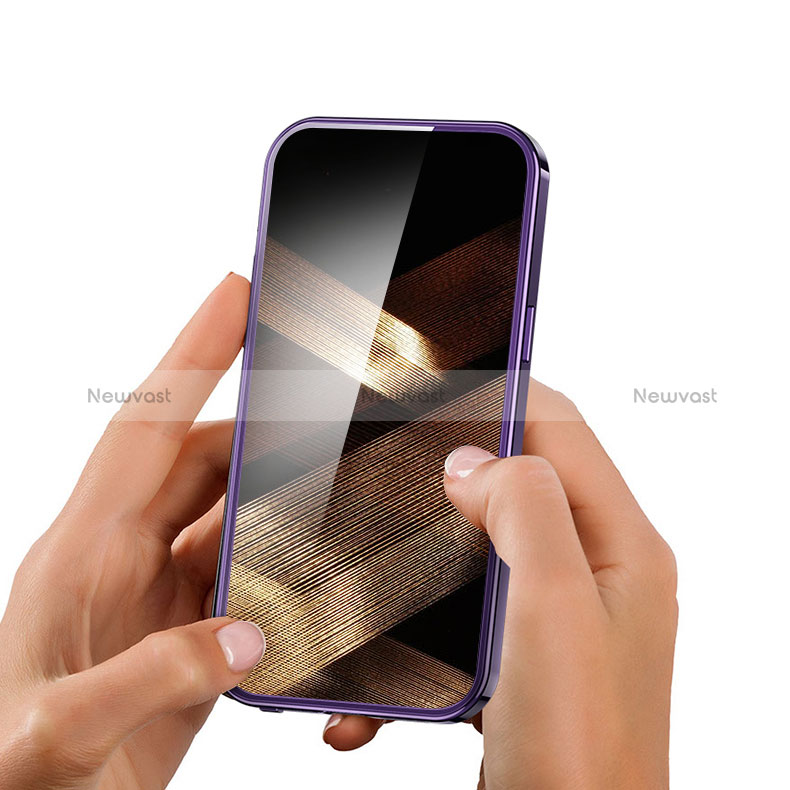 Luxury Aluminum Metal Cover Case 360 Degrees with Mag-Safe Magnetic P01 for Apple iPhone 14 Pro