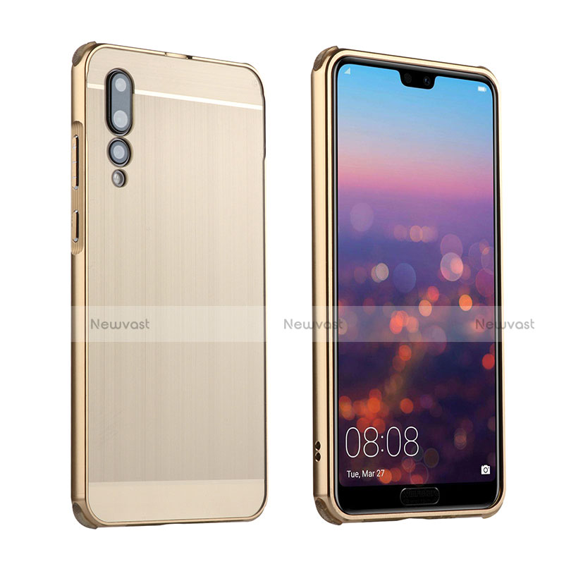 Luxury Aluminum Metal Cover Case A01 for Huawei P20 Pro Gold
