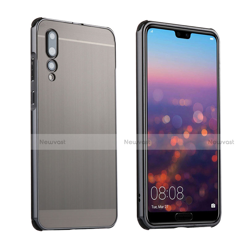 Luxury Aluminum Metal Cover Case A01 for Huawei P20 Pro Gray