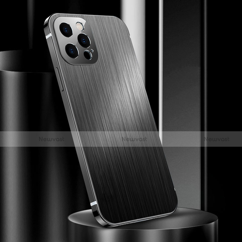 Luxury Aluminum Metal Cover Case for Apple iPhone 13 Pro Max Black