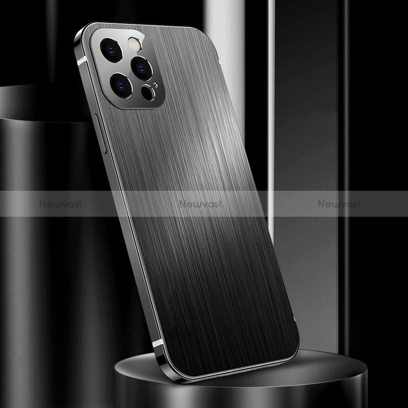 Luxury Aluminum Metal Cover Case for Apple iPhone 14 Pro Max Black