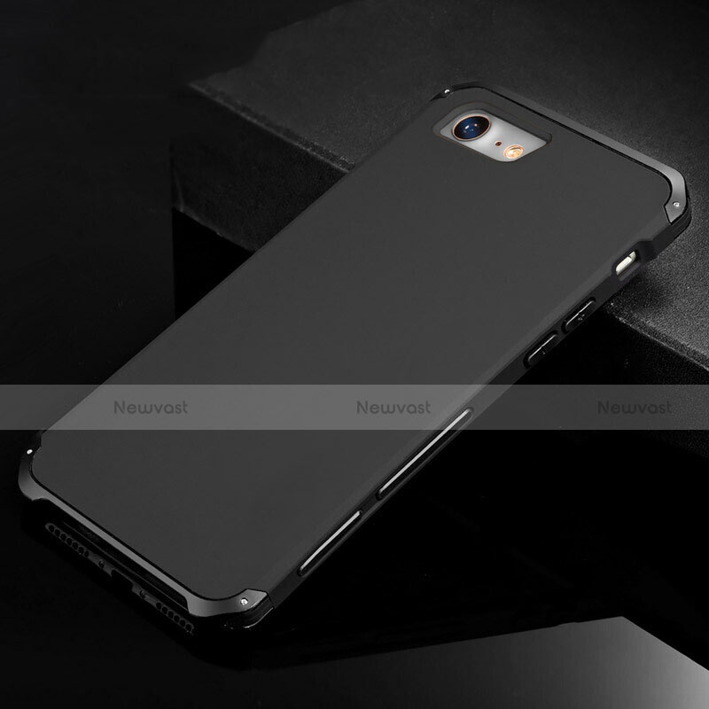 Luxury Aluminum Metal Cover Case for Apple iPhone 8 Black