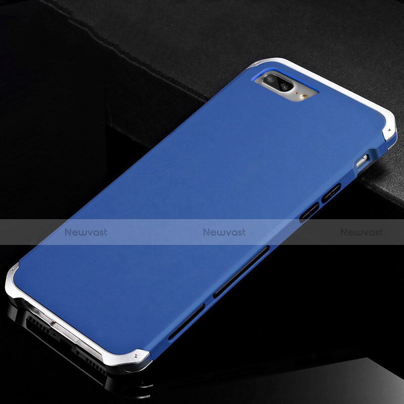 Luxury Aluminum Metal Cover Case for Apple iPhone 8 Plus Blue