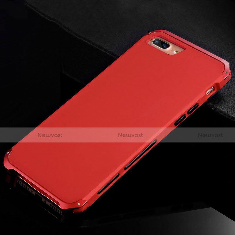 Luxury Aluminum Metal Cover Case for Apple iPhone 8 Plus Red