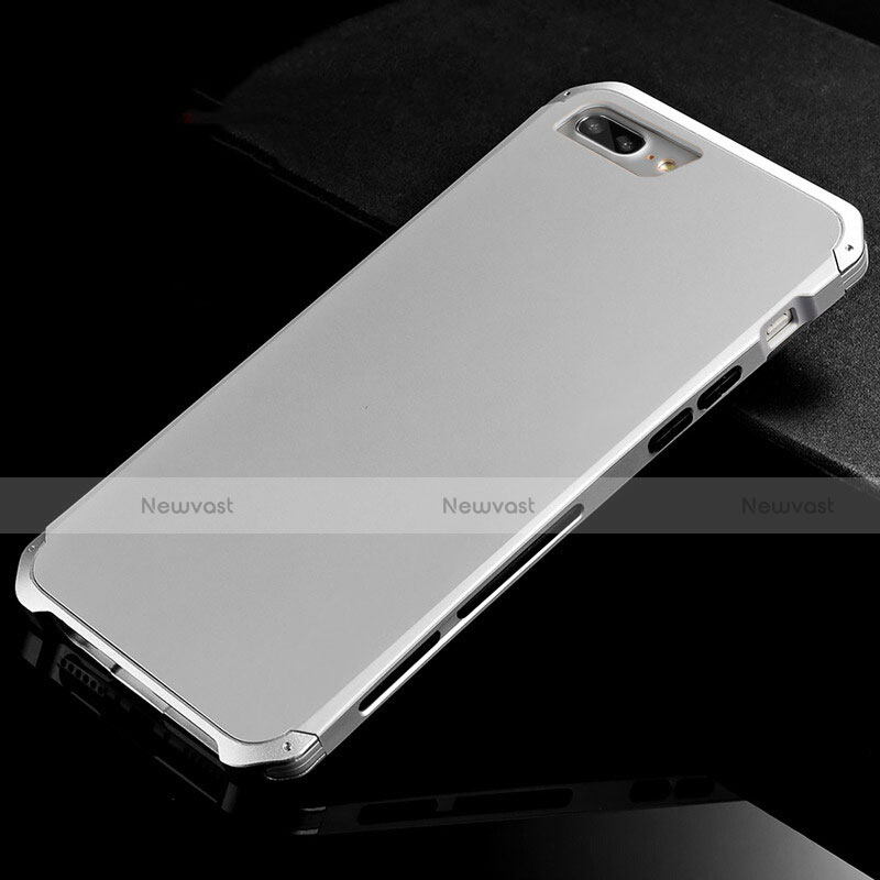 Luxury Aluminum Metal Cover Case for Apple iPhone 8 Plus Silver