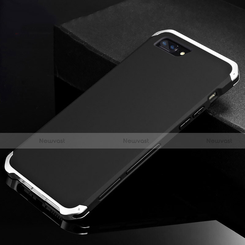 Luxury Aluminum Metal Cover Case for Apple iPhone 8 Plus Silver and Black
